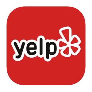 a logo of YELP