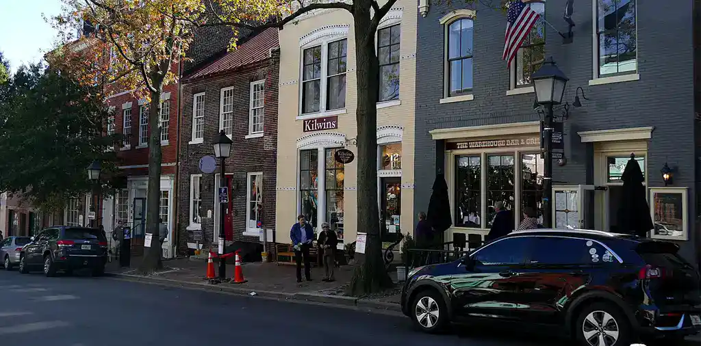 a view in King Street in Alexandria VA